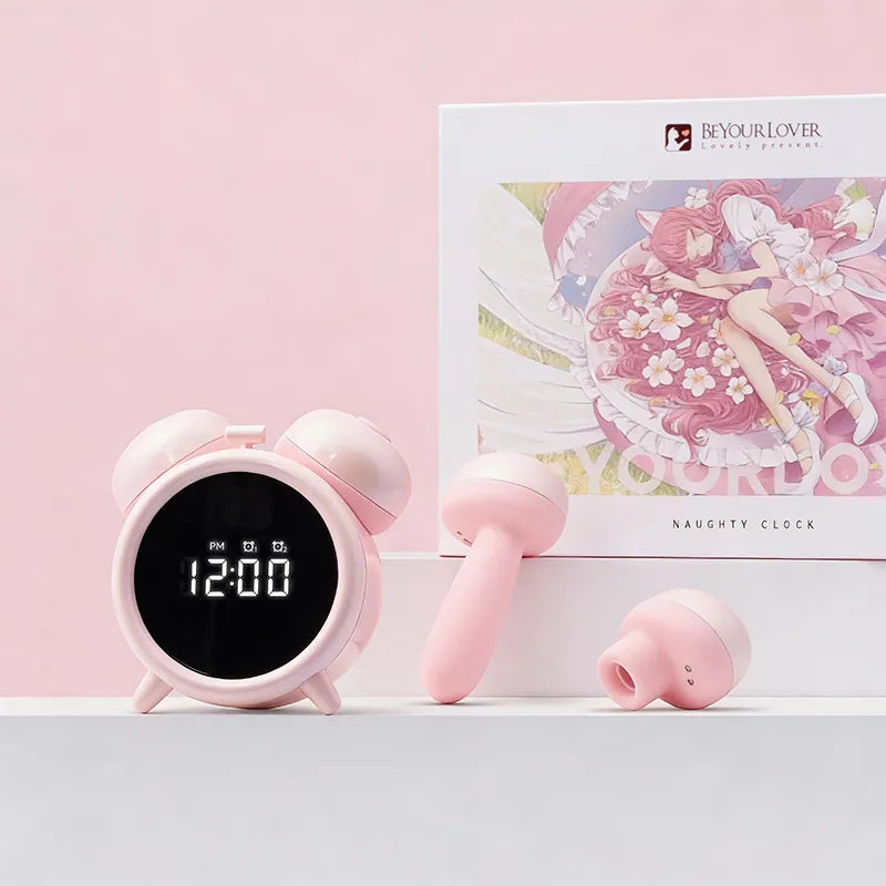 BEYOURLOVER ADULT CLOCK ALARM PINK - Sucking Vibrator App Remote Control